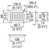 cuvette d'aération verticale petit modèle d0516/07z argent plan technique