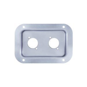 cuvette argent pour 2 connecteurs XLR D0604z