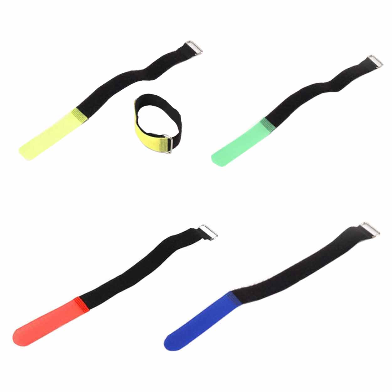 Lot de 10 attache-câbles Velcro coloré - Eurocase