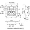 Fermoir papillon automatique encastré avec passage de profilé L9075-928z dessin technique