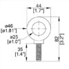 Anneaux de levage fileté R1737Mz dessin technique