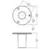 Support pour pieds d’enceinte M1557 dessin technique