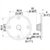 Support pour pieds d’enceinte M3555 dessin technique