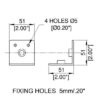 Support d’anneaux de levage R1738Mz dessin technique