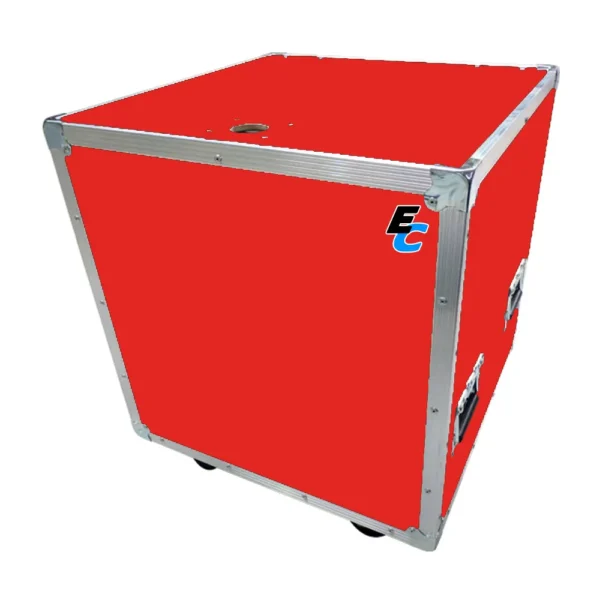 flycase capot plat rouge 600 x 600 x 600 mm