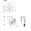 Plan roulette noire de 100 mm de diamètre pour flight case 372151 adam hall