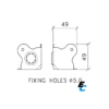 Coin plat empilable femelle