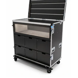 Flight case vitrine motorsport