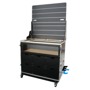 Flight case vitrine