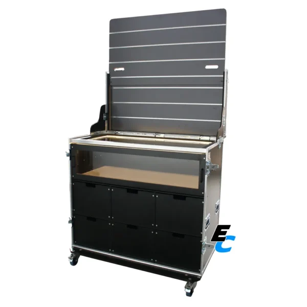 Flight case vitrine