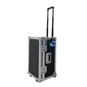 Flight case trolley noir , poignée télescopique Eurocase