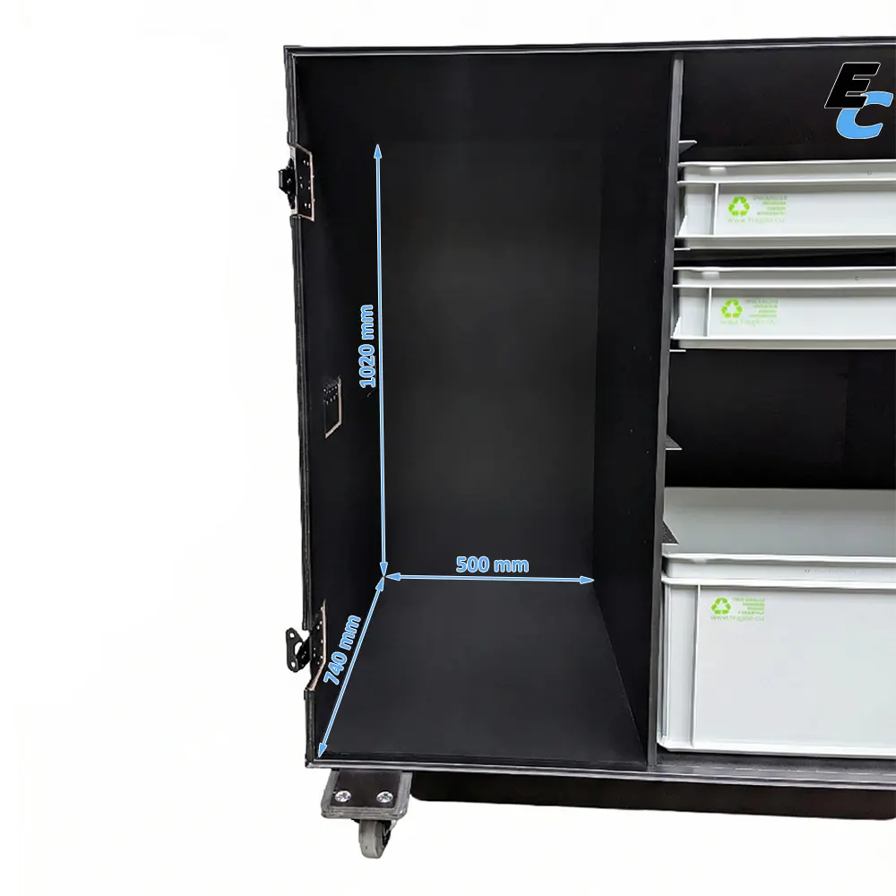 flycase motorsport xxl avec rangement de bacs et de serveuse