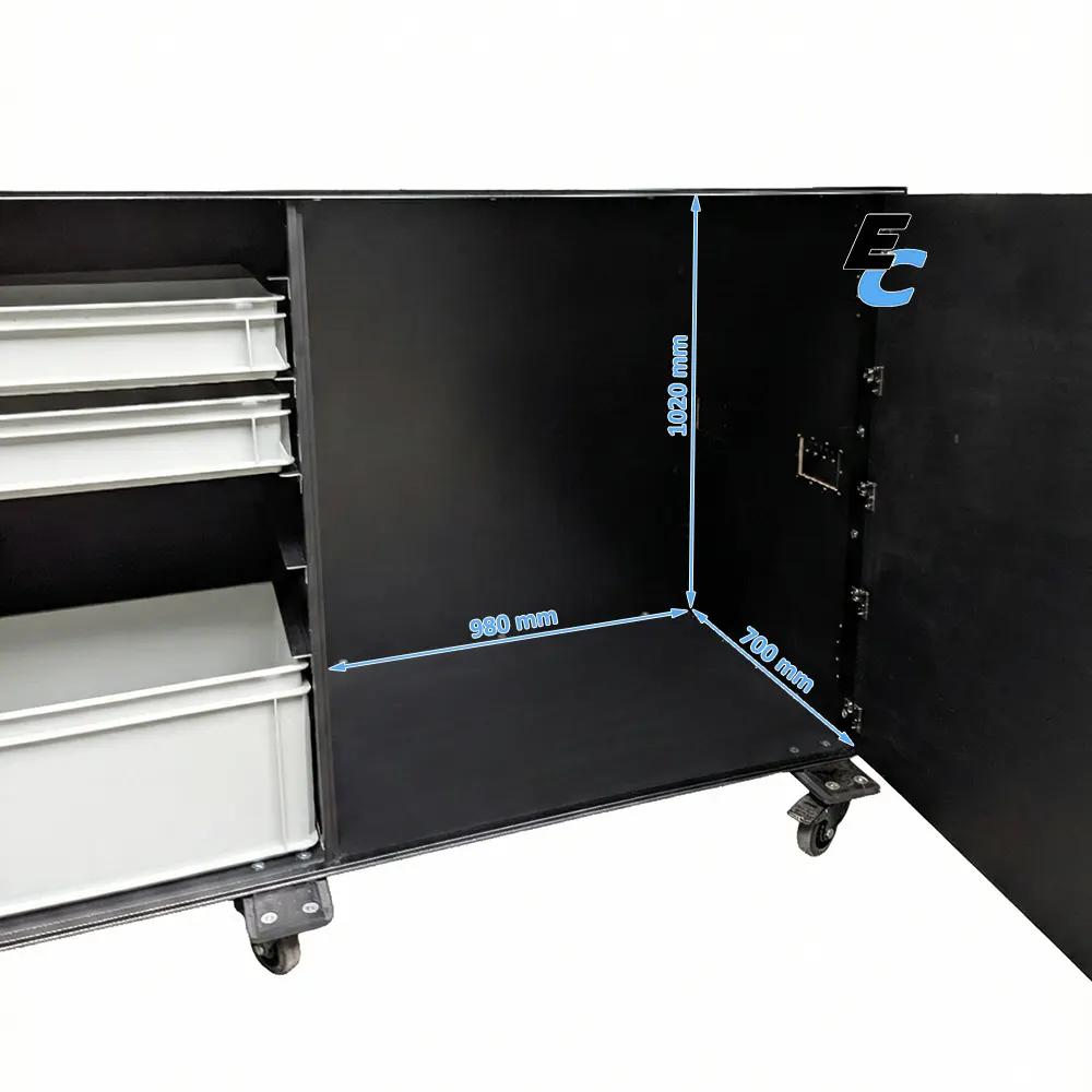 flycase motorsport xxl avec rangement de bacs et de serveuse