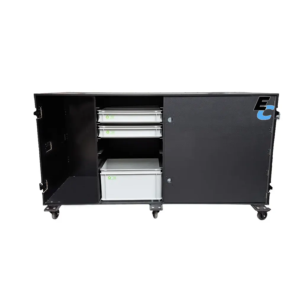 flycase motorsport xxl avec rangement de bacs et de serveuse