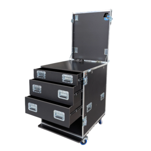 flight case motorsport servante table