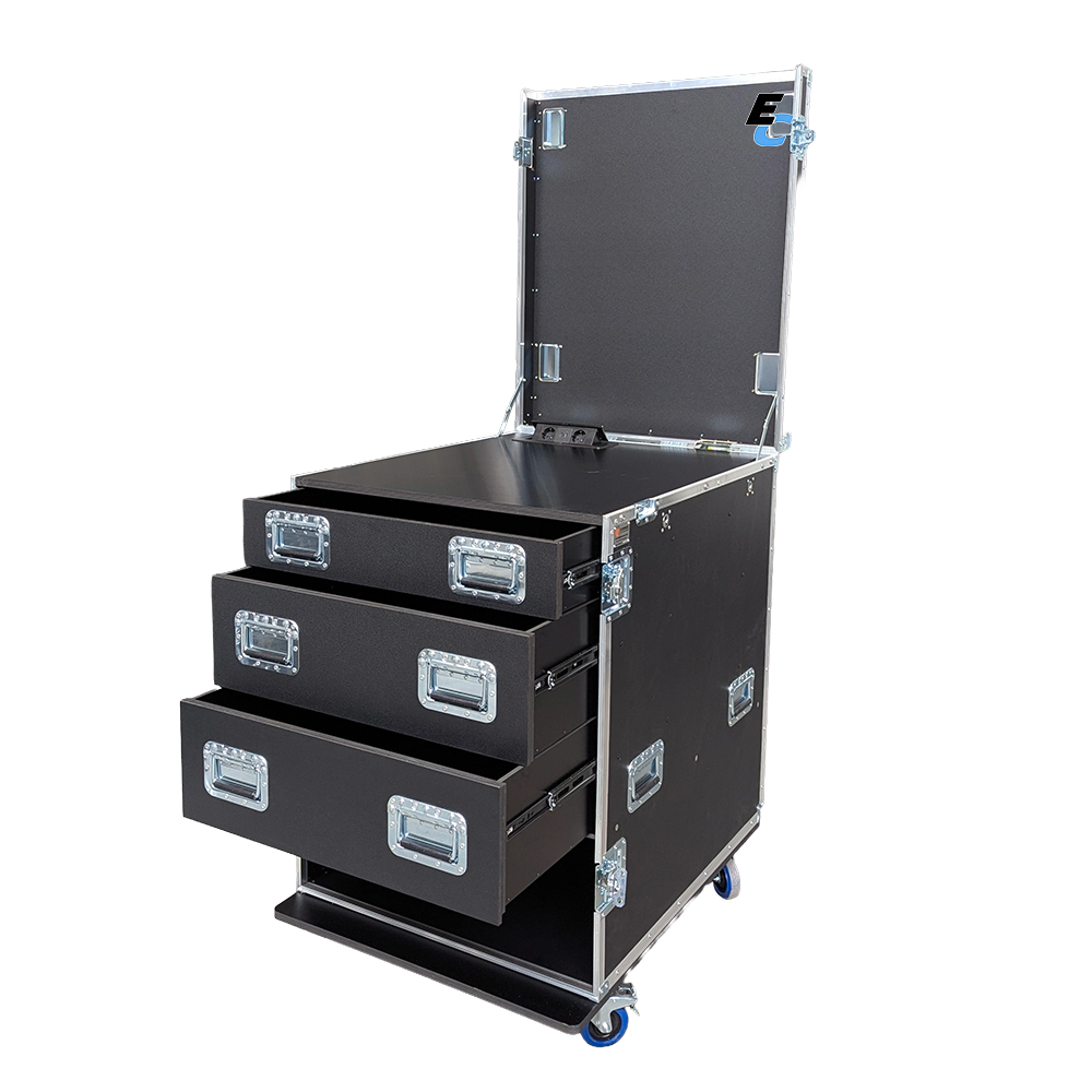 flight case motorsport servante table
