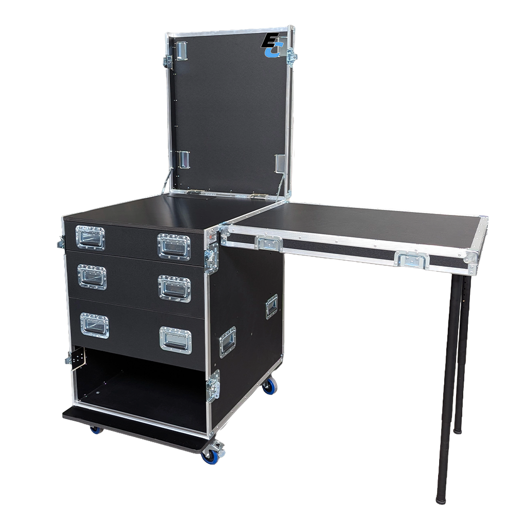 flight case motorsport servante table