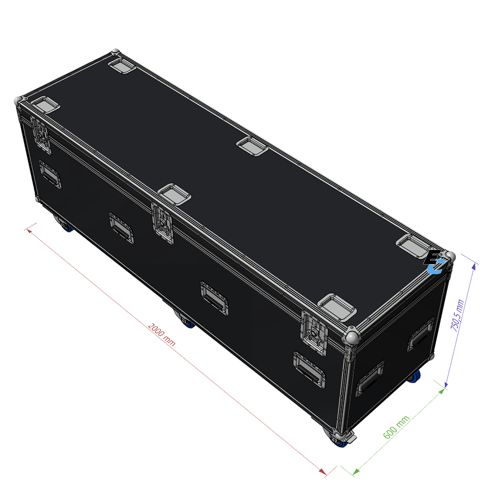flycase malle ready to go 2000 600 600 pré configurés pas cher