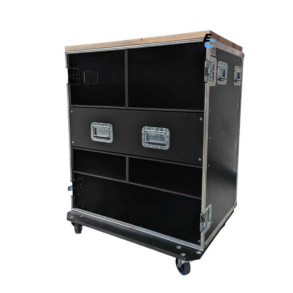 flight case petit catering avec plan de travail