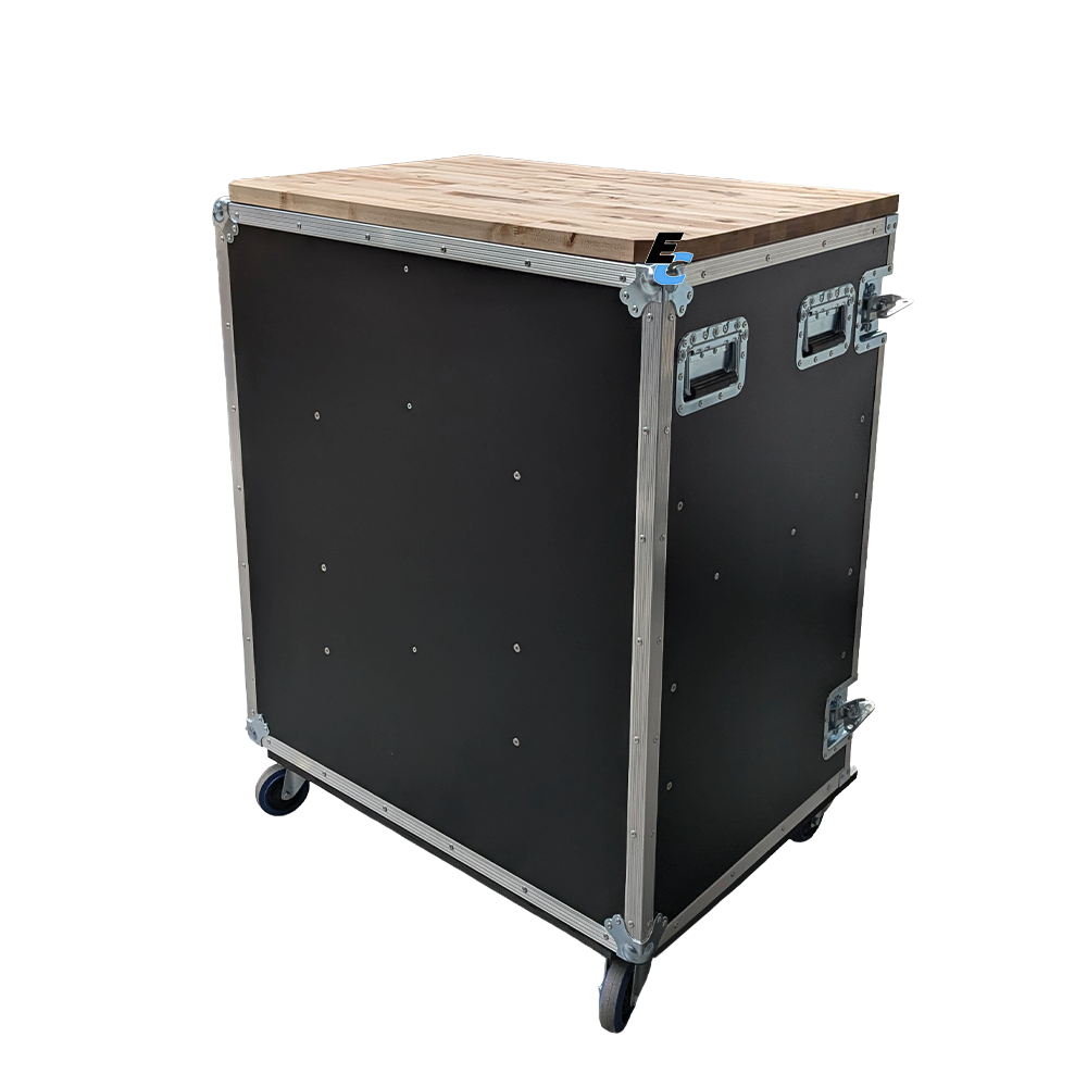 flight case petit catering avec plan de travail