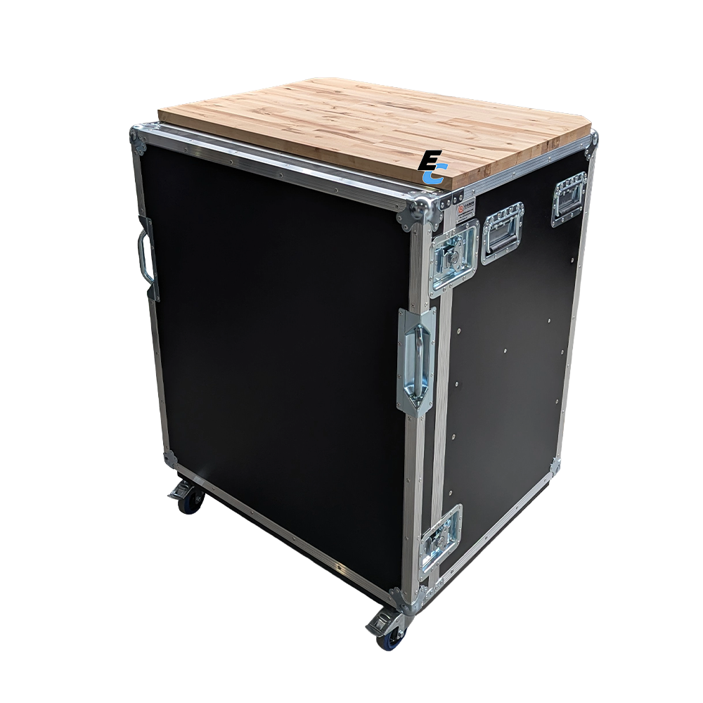 flight case petit catering avec plan de travail