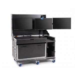 Flycase audiovisuel 3 écrans