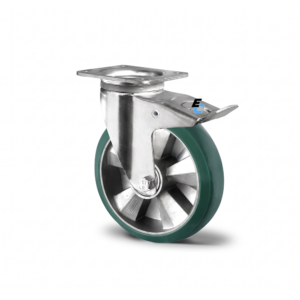roulettes pivotantes avec frein 160 mm heavy duty